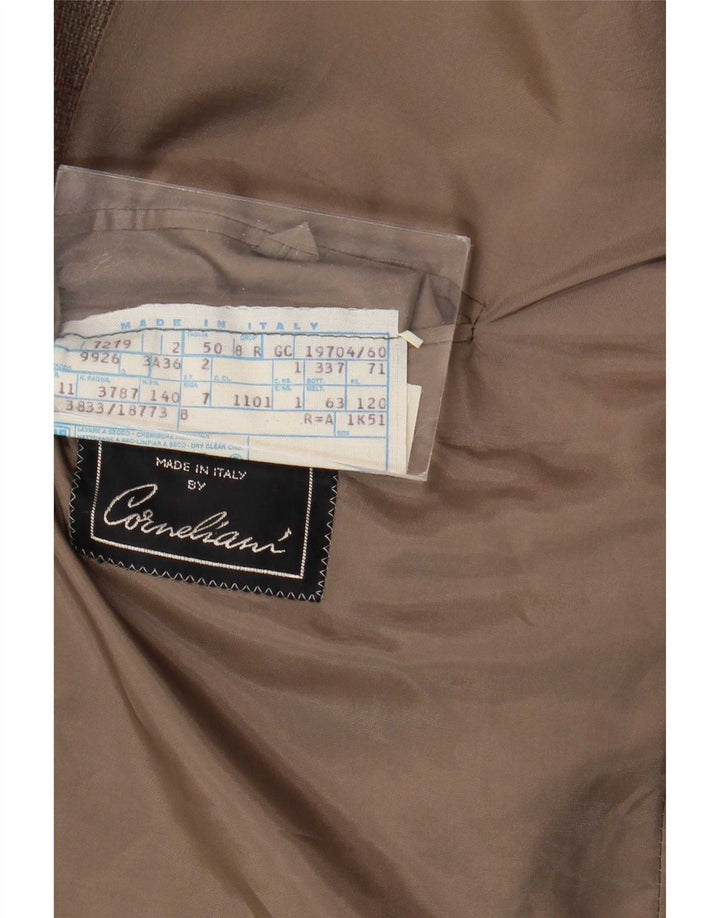 Corneliani Giacca Blazer Doppiopetto Uomo IT 50 Large Marrone Check