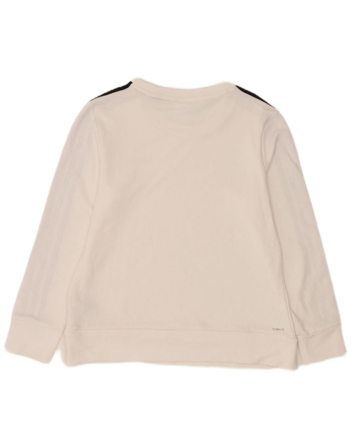 Felpa da donna Adidas Climalite Jumper UK 12/14 Poliestere bianco medio