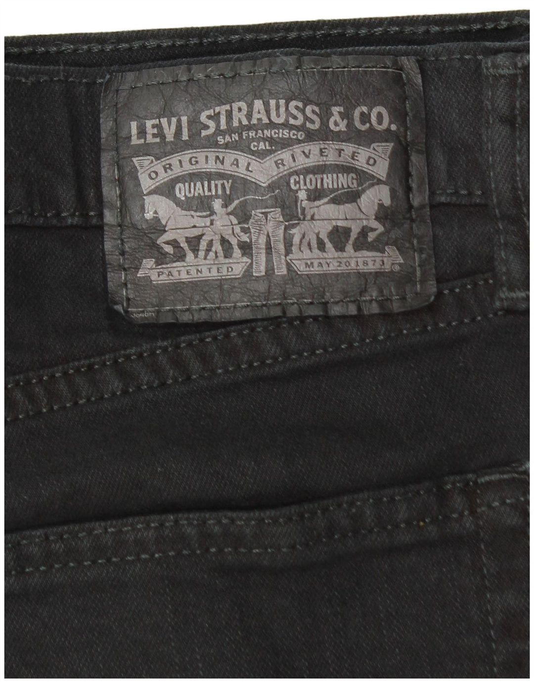 Jeans dritti da uomo Levi's W34 L32 cotone nero