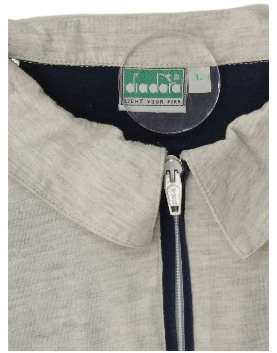 Polo grafica da uomo DIADORA Large in cotone color block blu navy