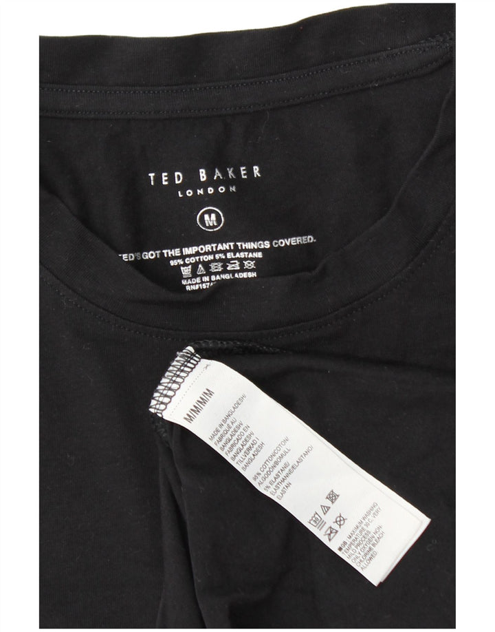 T-shirt da uomo Ted Baker Top in cotone nero medio