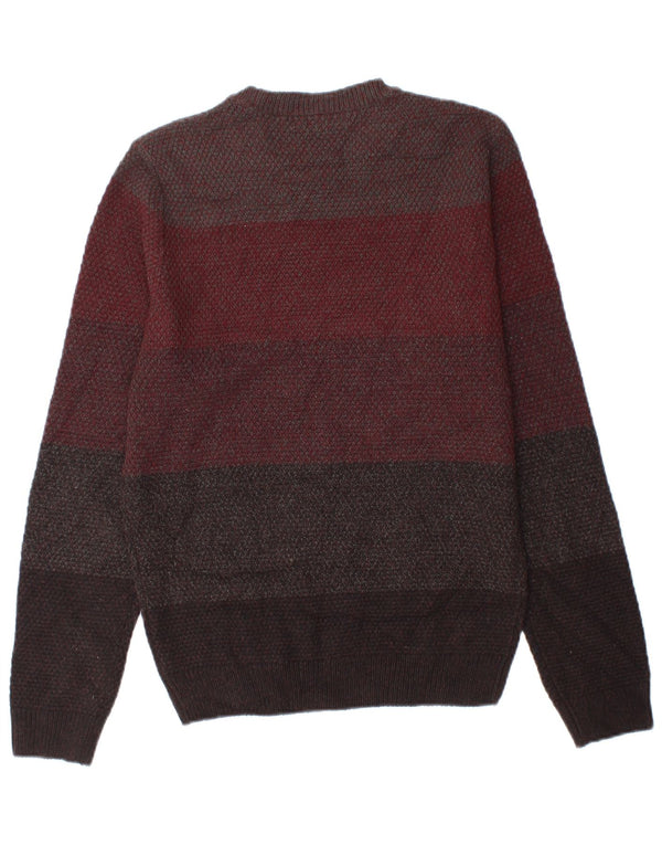 Maglione maglione girocollo da uomo Marks & Spencer piccolo a righe multicolore