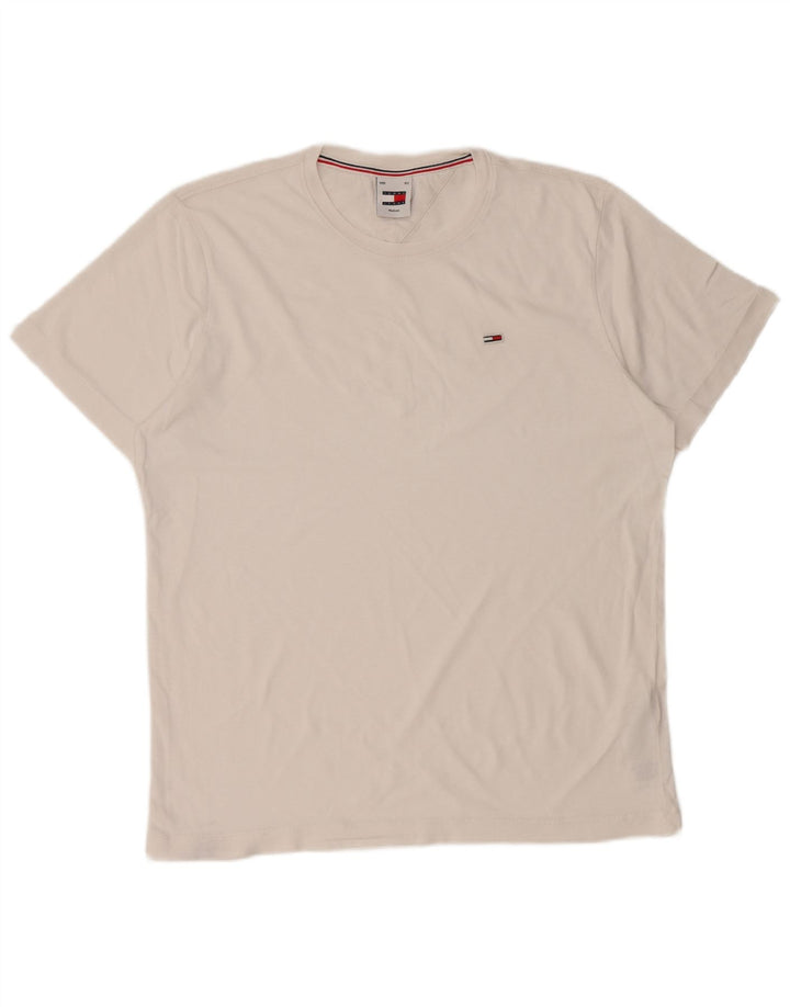 T-shirt da uomo Tommy Hilfiger Top in cotone bianco medio