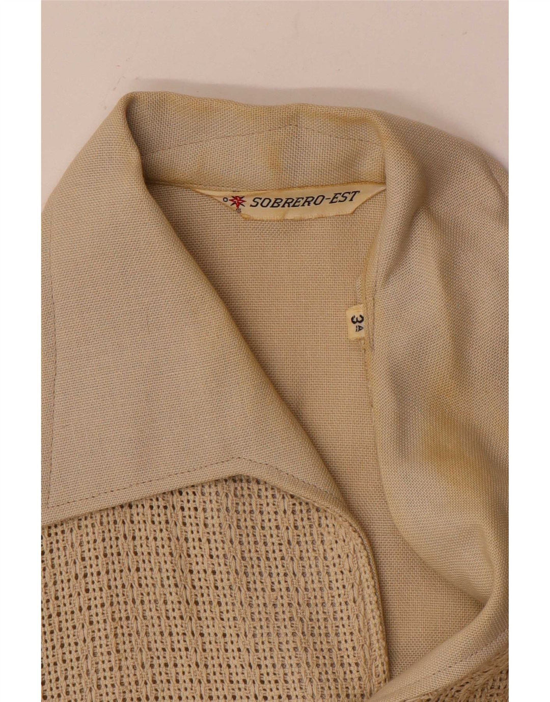 Camicia vintage da uomo beige medio