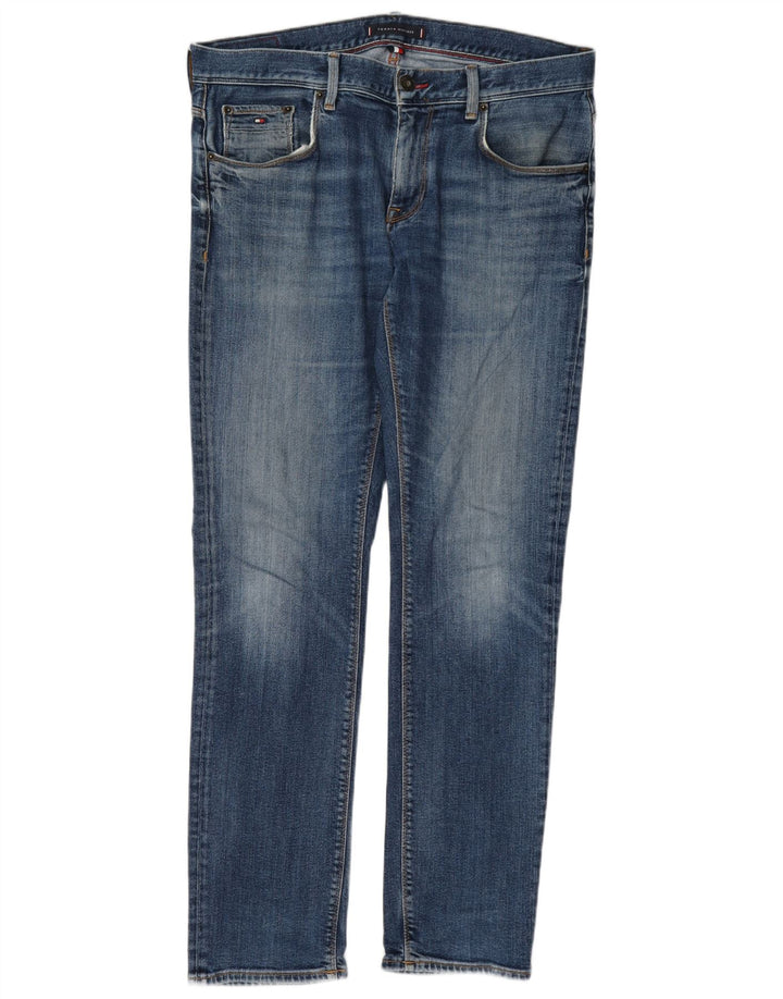 Jeans slim da uomo Tommy Hilfiger W36 L30 cotone blu