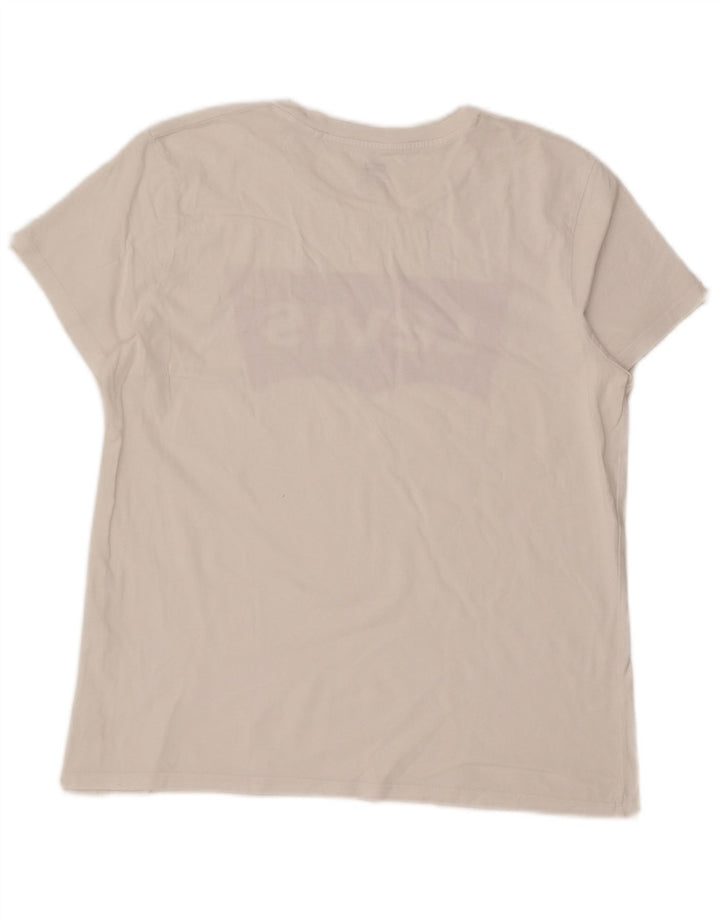 T-shirt grafica da donna Levi's Top UK 16 grande bianca