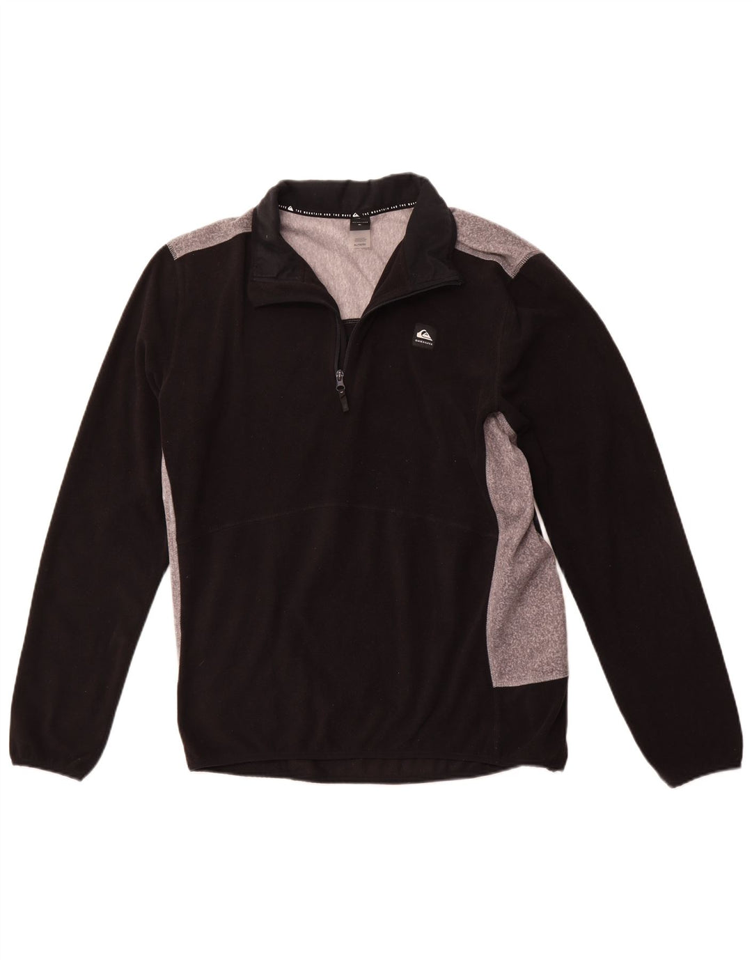 Maglione in pile da uomo con collo con zip QUIKSILVER XL poliestere color block nero