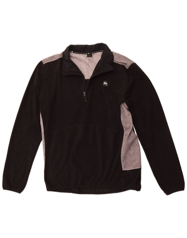 Maglione in pile da uomo con collo con zip QUIKSILVER XL poliestere color block nero