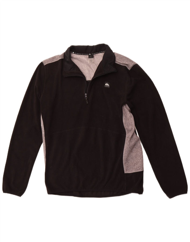 Maglione in pile da uomo con collo con zip QUIKSILVER XL poliestere color block nero