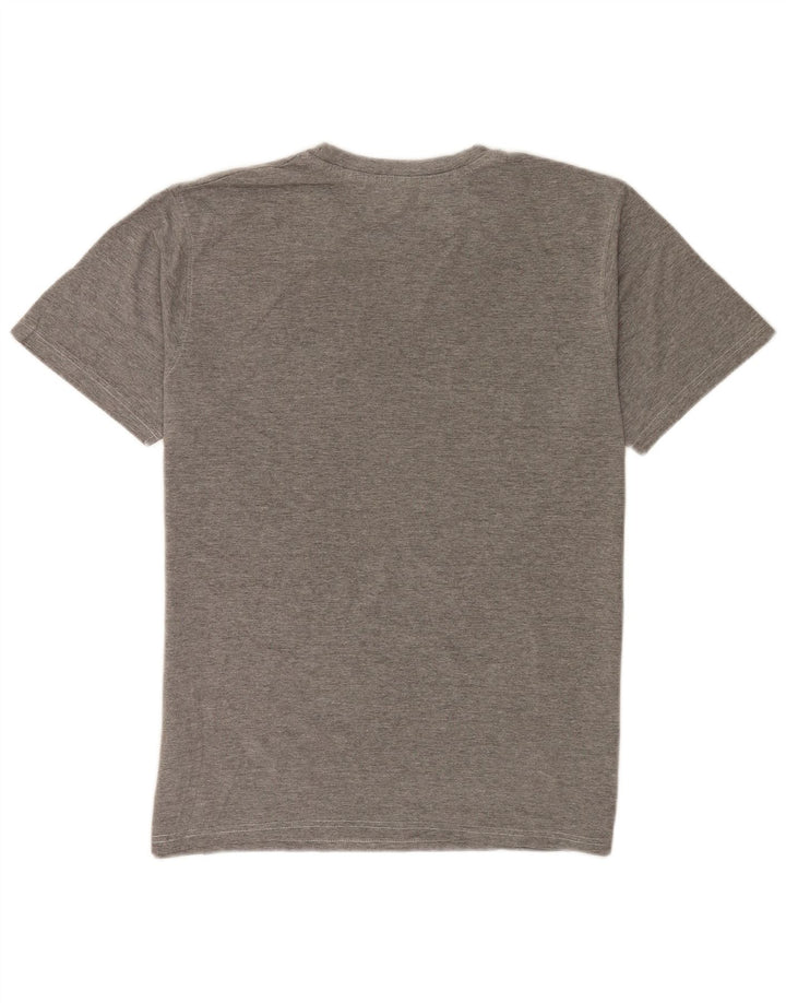 T-shirt grafica da uomo Mountain Warehouse Top in cotone screziato grigio medio