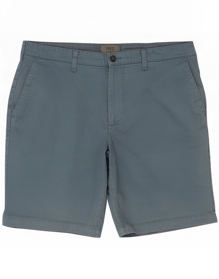 Pantaloncini chino da uomo Marks & Spencer W36 grandi in cotone blu