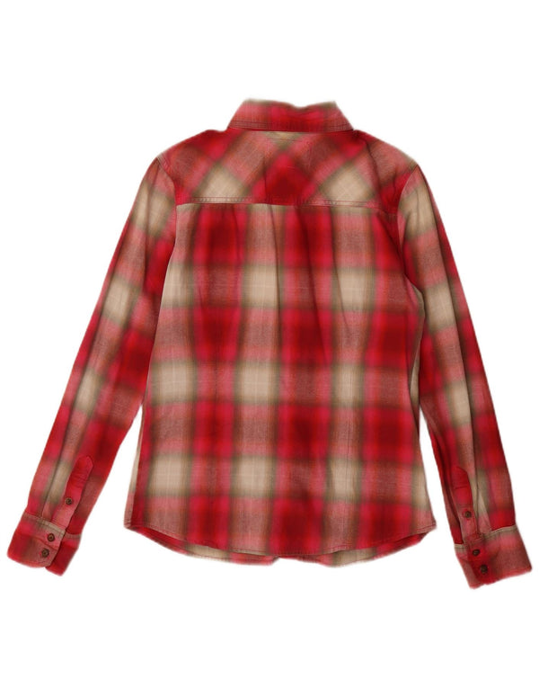 Camicia da donna AEROPOSTALE UK 10 in cotone a quadri rossi piccoli