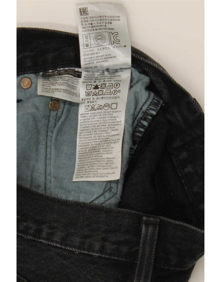 Pantaloncini di jeans Levi's 501 da donna W27 piccoli in cotone nero