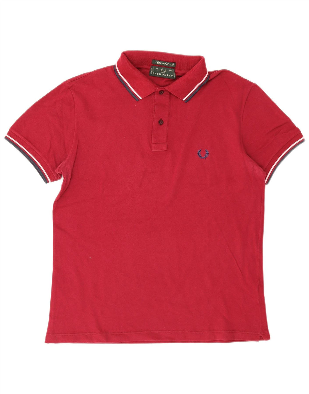 Polo da uomo Fred Perry in cotone a righe bordeaux medio