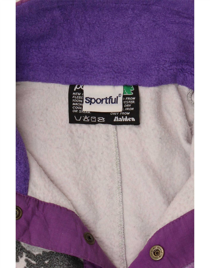 Sportful Maglione in pile da uomo con motivo astratto IT 48 Viola medio