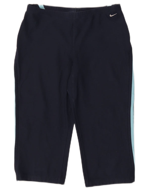 Pantaloncini sportivi Nike Dri Fit da donna UK 10/12 Medium Navy Blue Colourblock