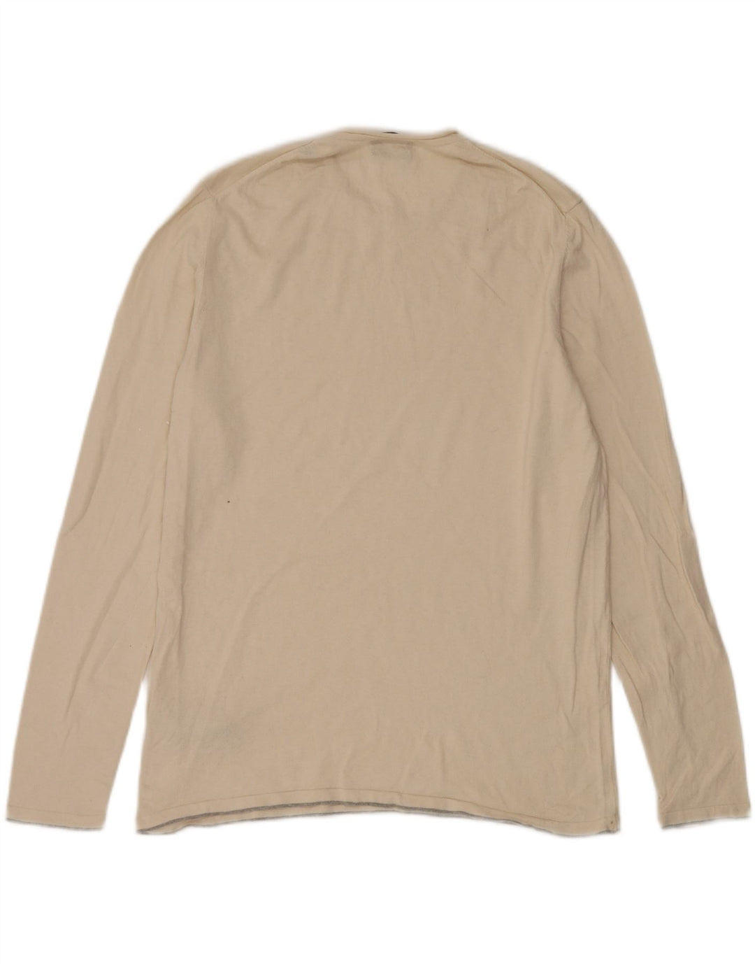 Massimo Dutti Top da donna a maniche lunghe UK 18 XL Cotone beige