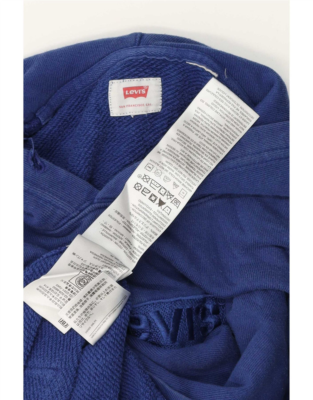 Maglione con cappuccio grafico da uomo Levi's piccolo in cotone blu
