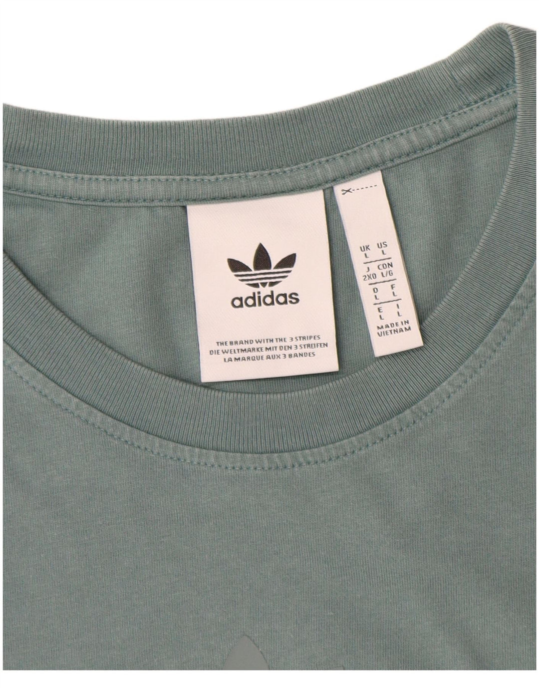 Maglietta Adidas da uomo Top Large in cotone blu
