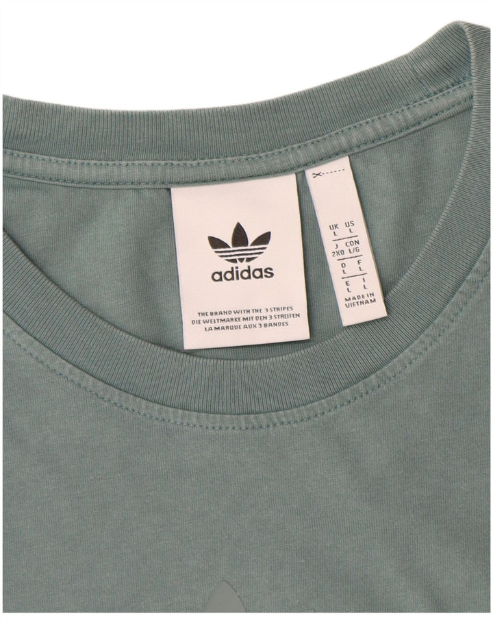 Maglietta Adidas da uomo Top Large in cotone blu