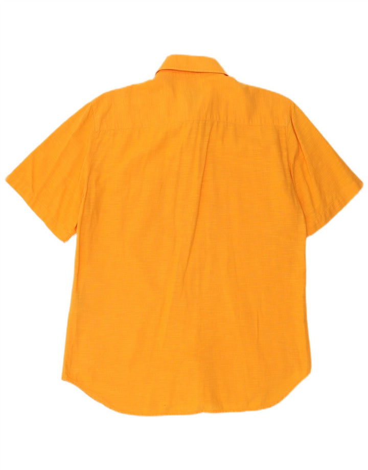 Camicia a maniche corte da uomo Carrera grande in cotone screziato arancione