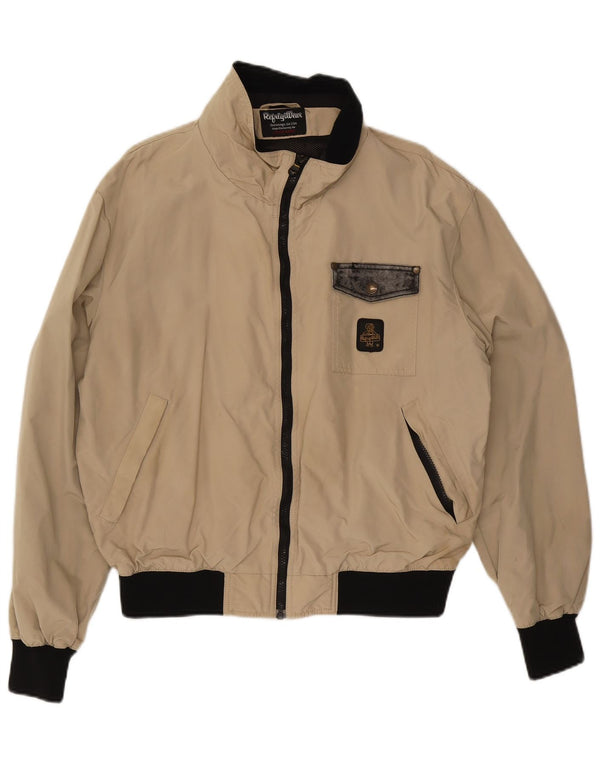 Giacca antipioggia bomber da uomo Refrigiwear UK 42 2XL Beige Colourblock