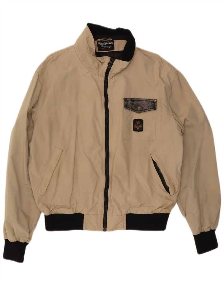 Giacca antipioggia bomber da uomo Refrigiwear UK 42 2XL Beige Colourblock