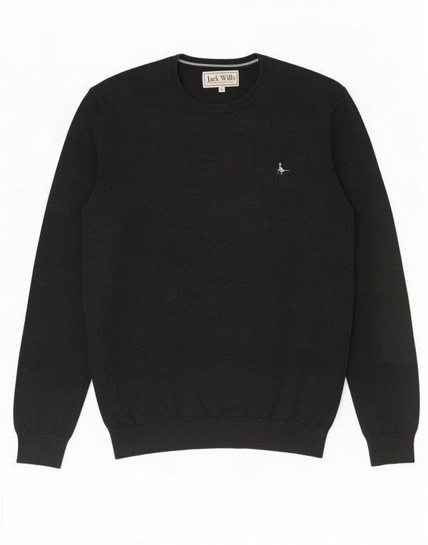 Maglione maglione girocollo da uomo Jack Wills in cotone grigio medio