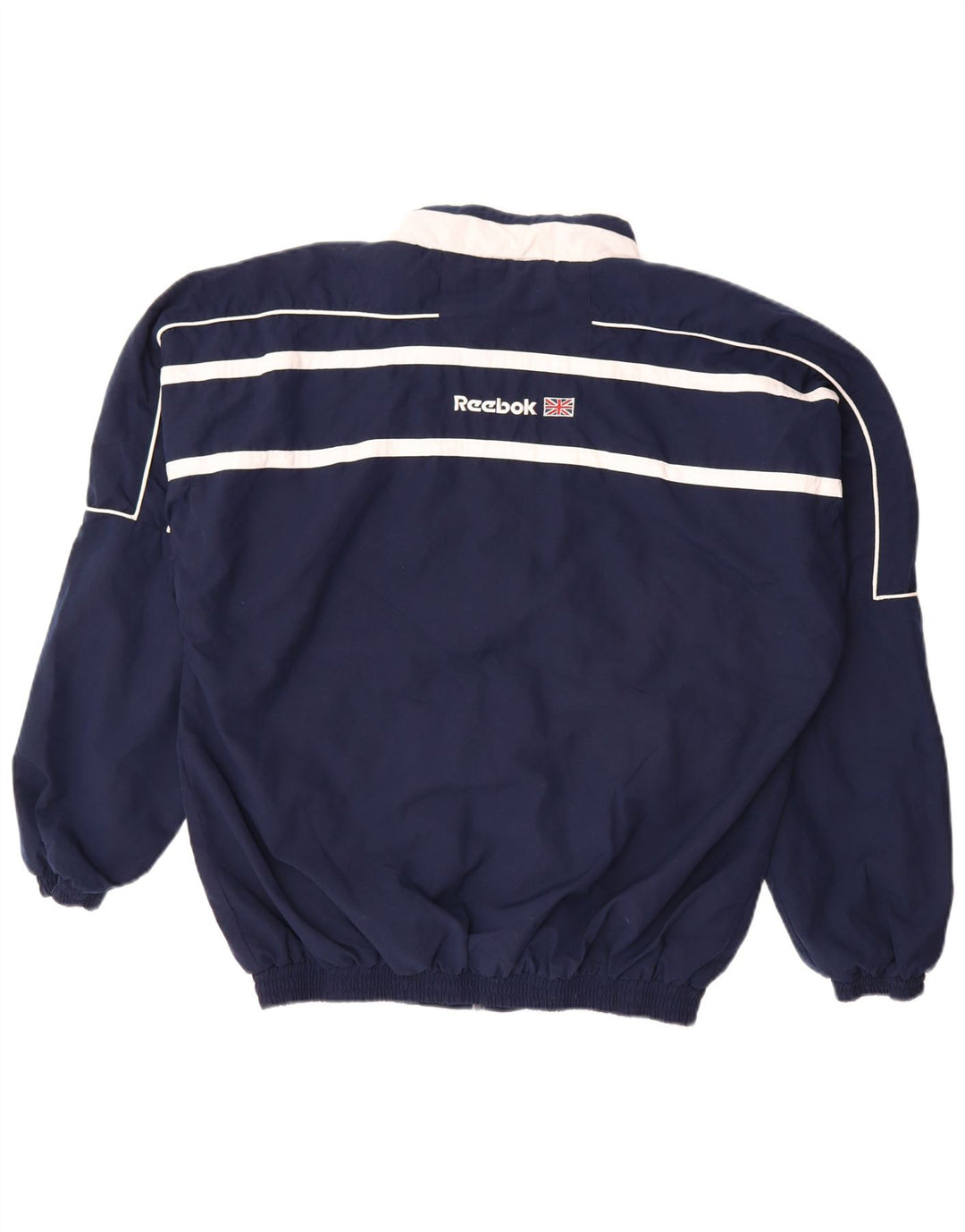 Giacca Reebok da uomo con grafica grafica, grande, color block blu navy