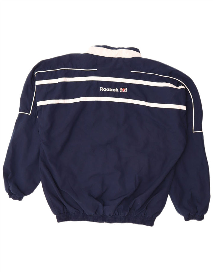 Giacca Reebok da uomo con grafica grafica, grande, color block blu navy