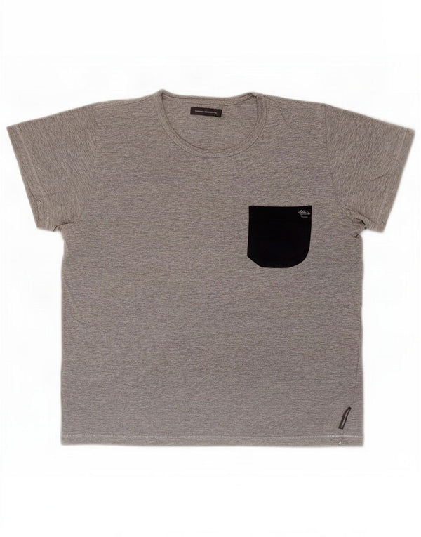 T-shirt da donna French Connection UK 16 grande in cotone grigio screziato
