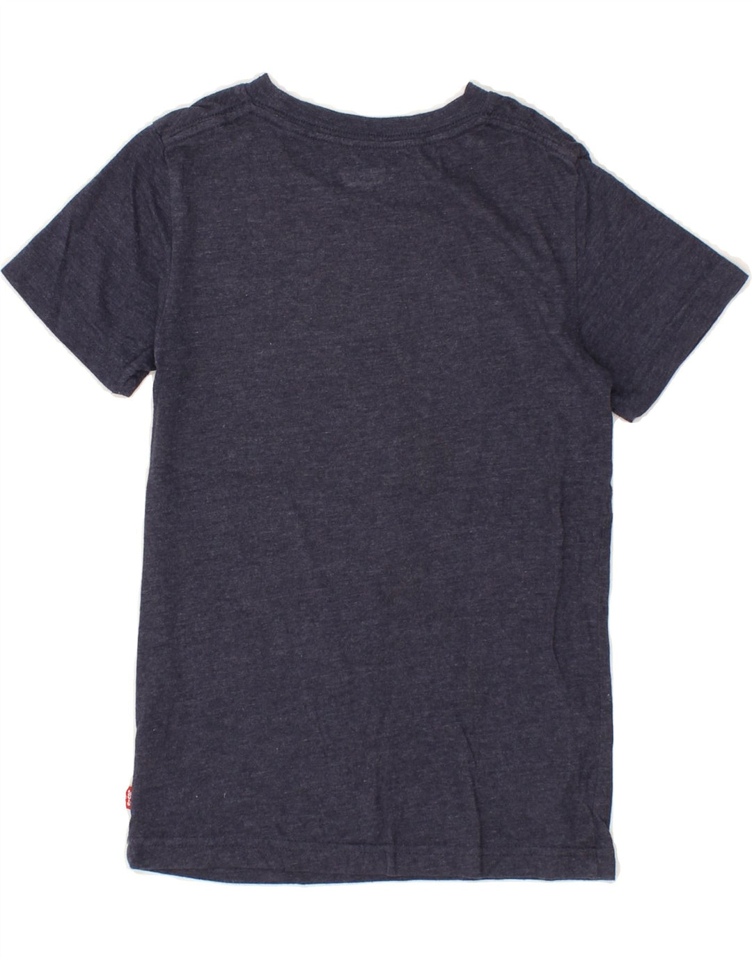 LEVI'S Boys Graphic T-Shirt Top 7-8 Years Medium Navy Blue Flecked Cotton Vintage Levi's and Second-Hand Levi's from Messina Hembry 