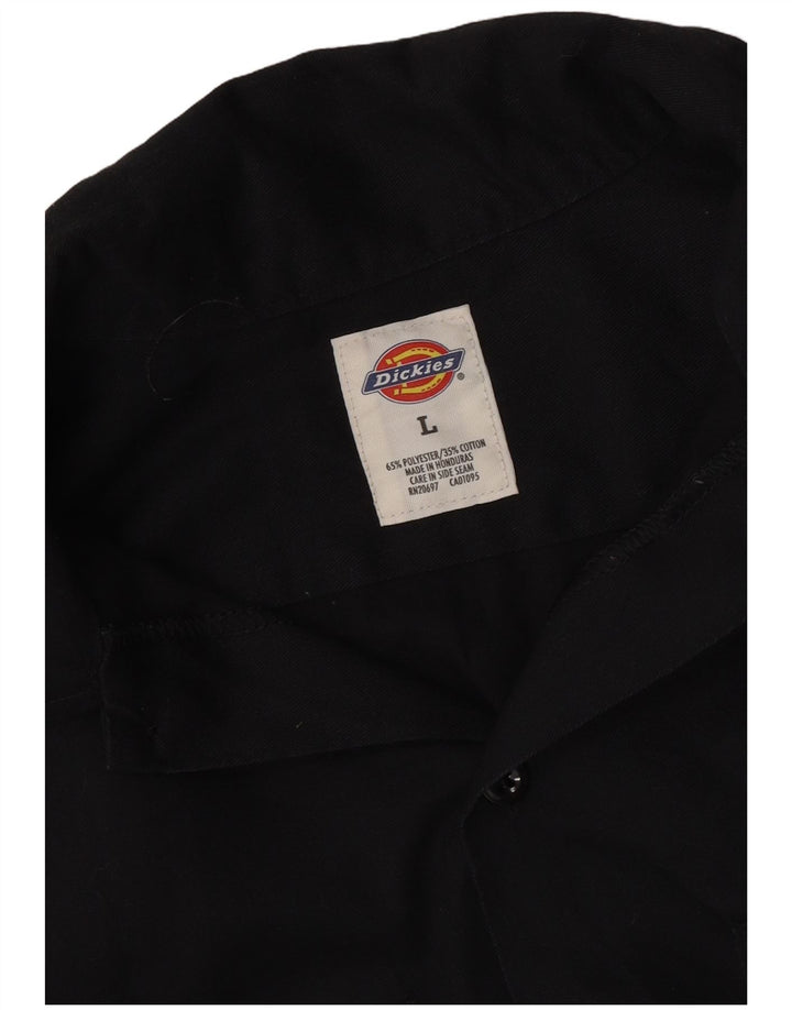 DICKIES Camicia grafica da uomo a maniche corte grande in cotone nero