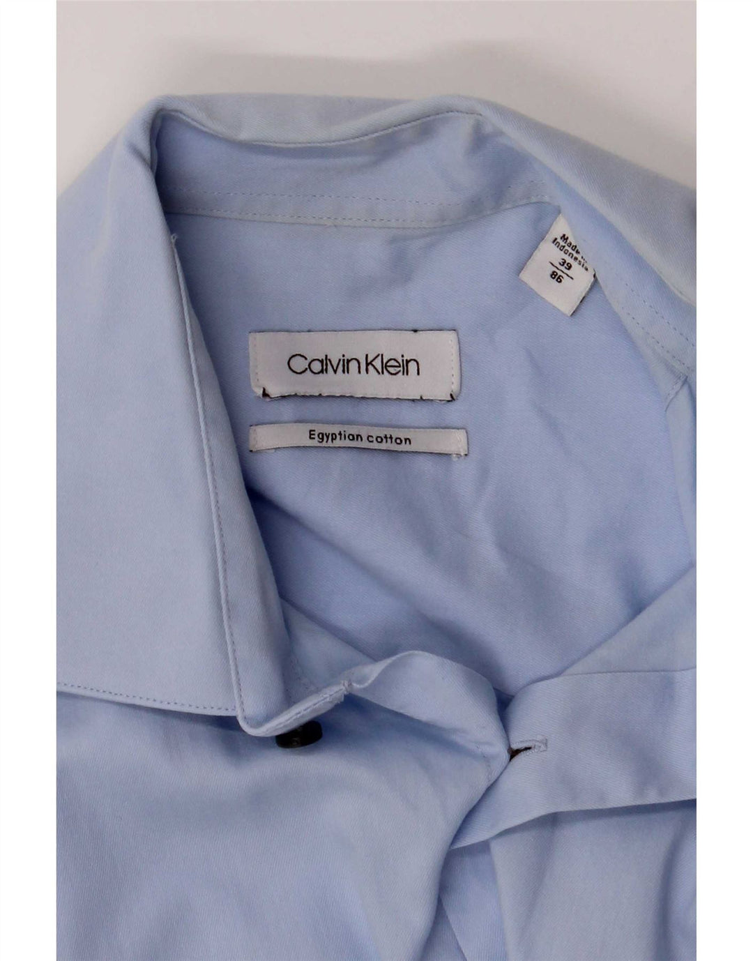 Camicia da uomo Calvin Klein taglia 39 cotone blu medio
