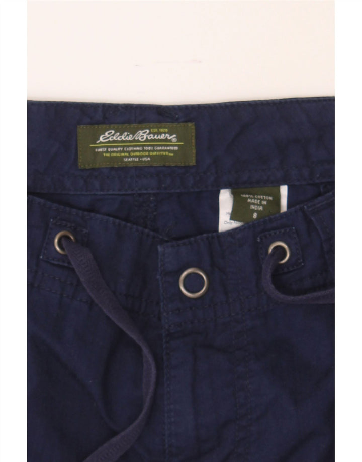 EDDIE BAUER Womens Cargo Capri Trousers US 8 Medium W32 L18 Navy Blue Vintage Eddie Bauer and Second-Hand Eddie Bauer from Messina Hembry 