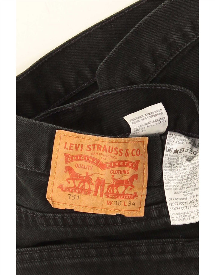 Levi's Uomo 751 Jeans dritti W36 L34 Cotone Nero