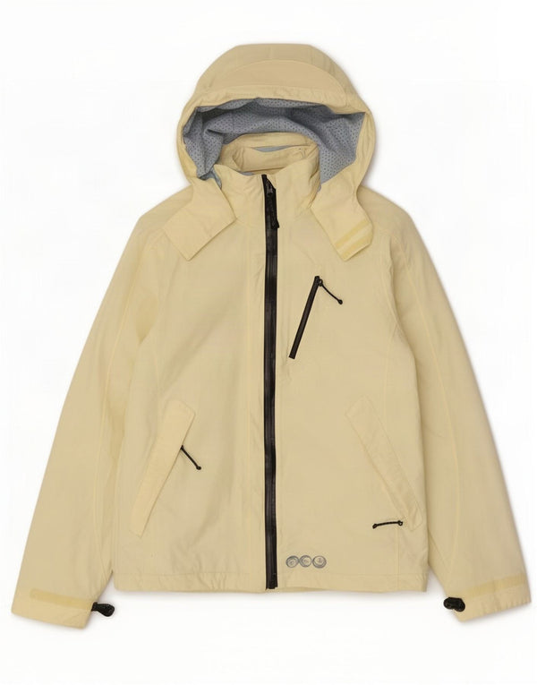 Giacca a vento con cappuccio da donna Fat Face UK 12 Nylon giallo medio