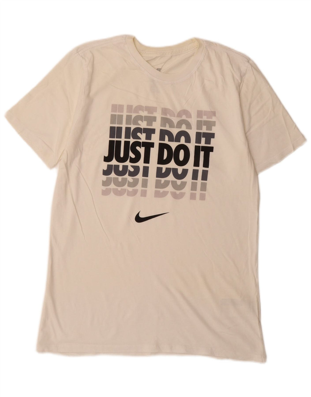T-shirt grafica Nike da uomo con taglio atletico, cotone bianco sporco medio