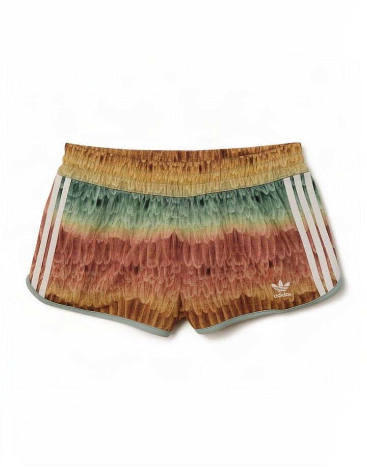 Pantaloncini sportivi Adidas da donna con motivo astratto UK 10 piccoli multicolori