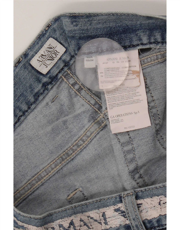 Shorts in denim da bambino Armani 15-16 anni W34 cotone blu