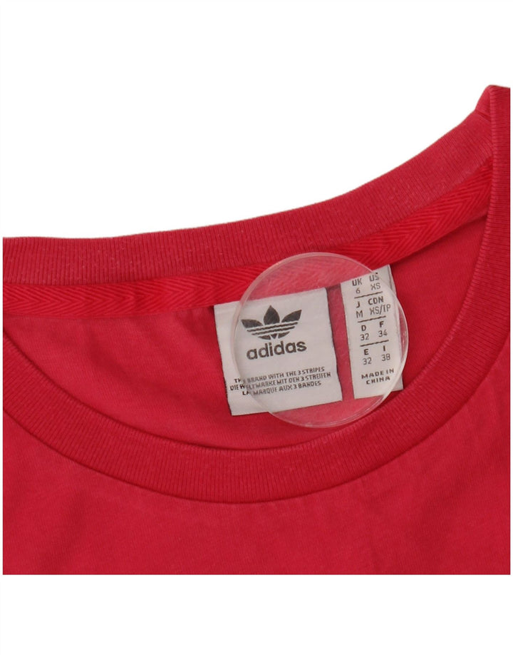 T-shirt grafica oversize da donna ADIDAS UK 6 XS Rosa