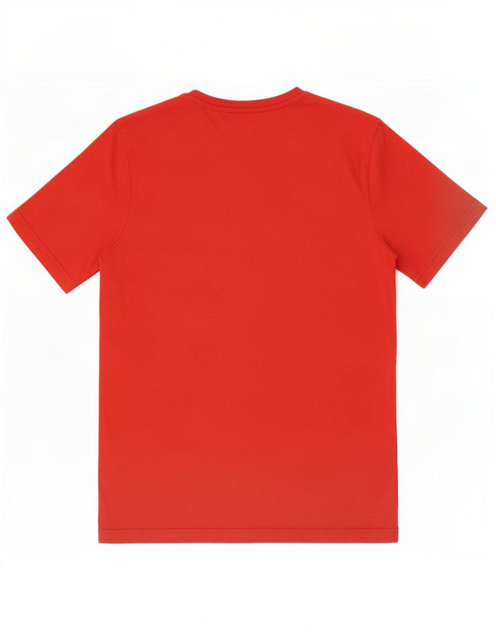 T-shirt grafica da uomo Puma Top in cotone rosso medio