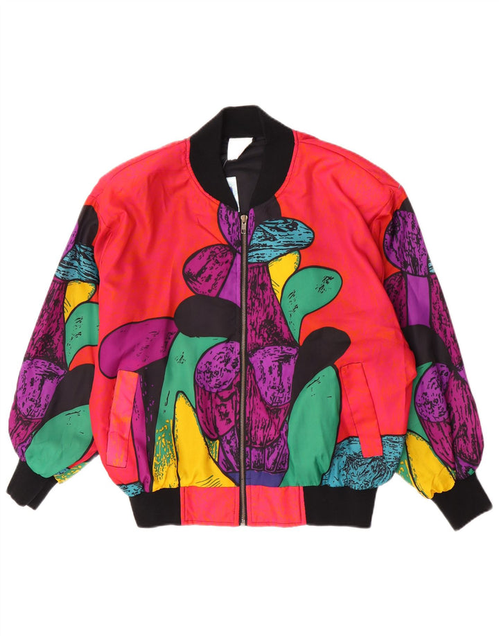 Bomber vintage da donna con motivo astratto IT 46 grande multicolore