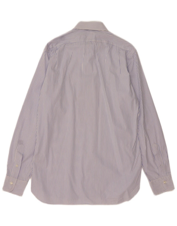 Polo Ralph Lauren Mens Shirt Size 15 Medium Blue Striped Cotton