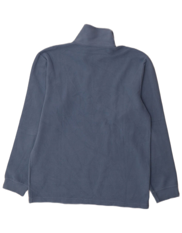 Maglione in pile da uomo Champion con zip e collo grande in cotone blu
