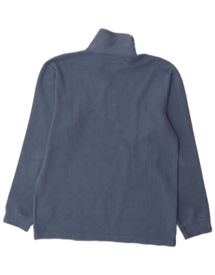 Maglione in pile da uomo Champion con zip e collo grande in cotone blu
