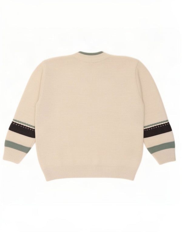 Maglione vintage da uomo girocollo IT 44/46 XS multicolore geometrico