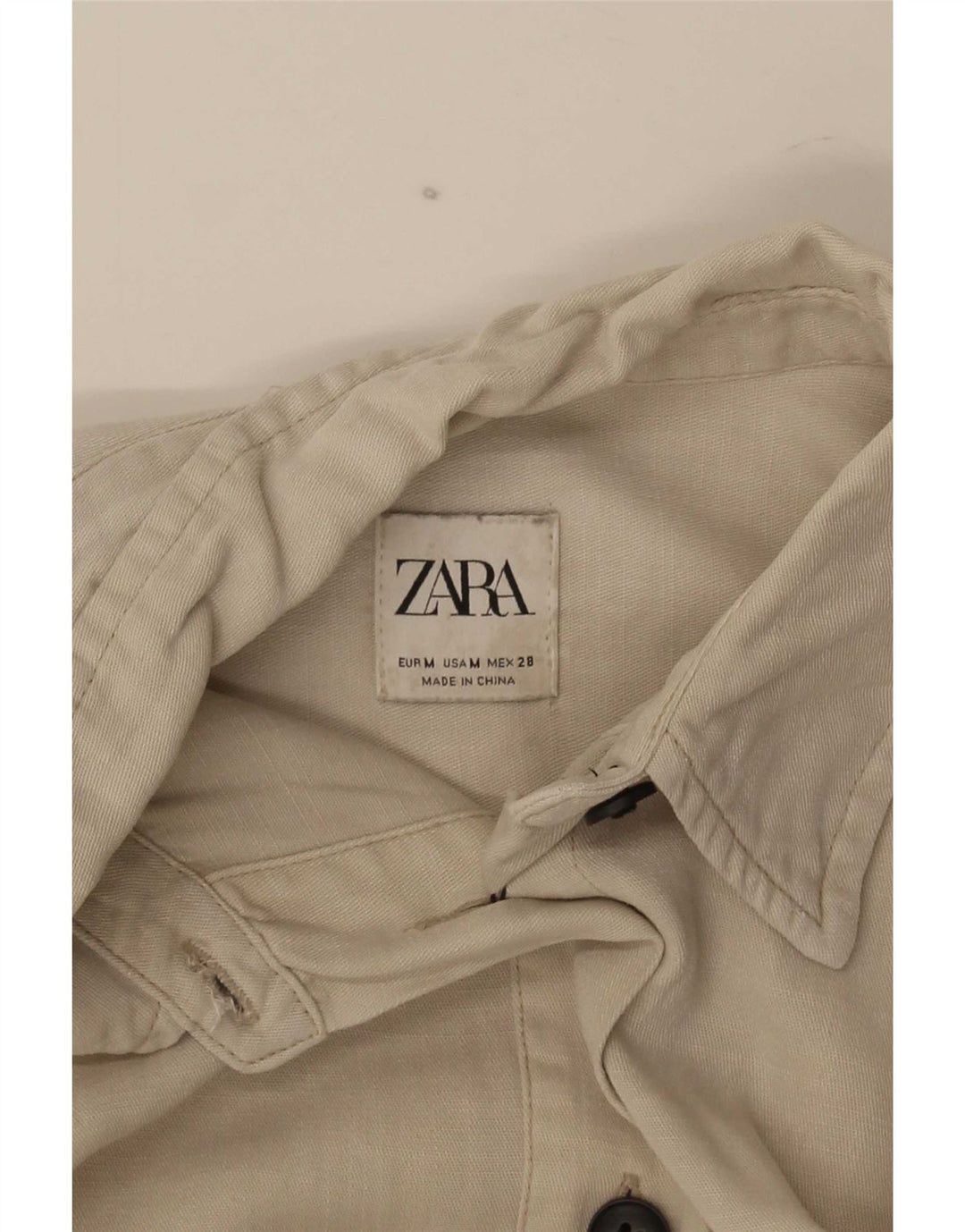 Abito chemisier oversize da donna Zara UK 14 Beige medio