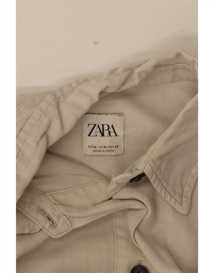 Abito chemisier oversize da donna Zara UK 14 Beige medio