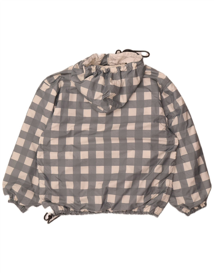 Giacca da sci oversize con cappuccio da donna Belfe & Belfe UK 16 Large Grey Gingham